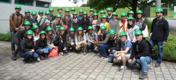 Exkursion 2015 mit internationalen Studenten des Masterstudiengangs „Sustainable Resource Management“ zum Kohle- und Biomasse-Heizkraftwerk Zolling/Anglberg
